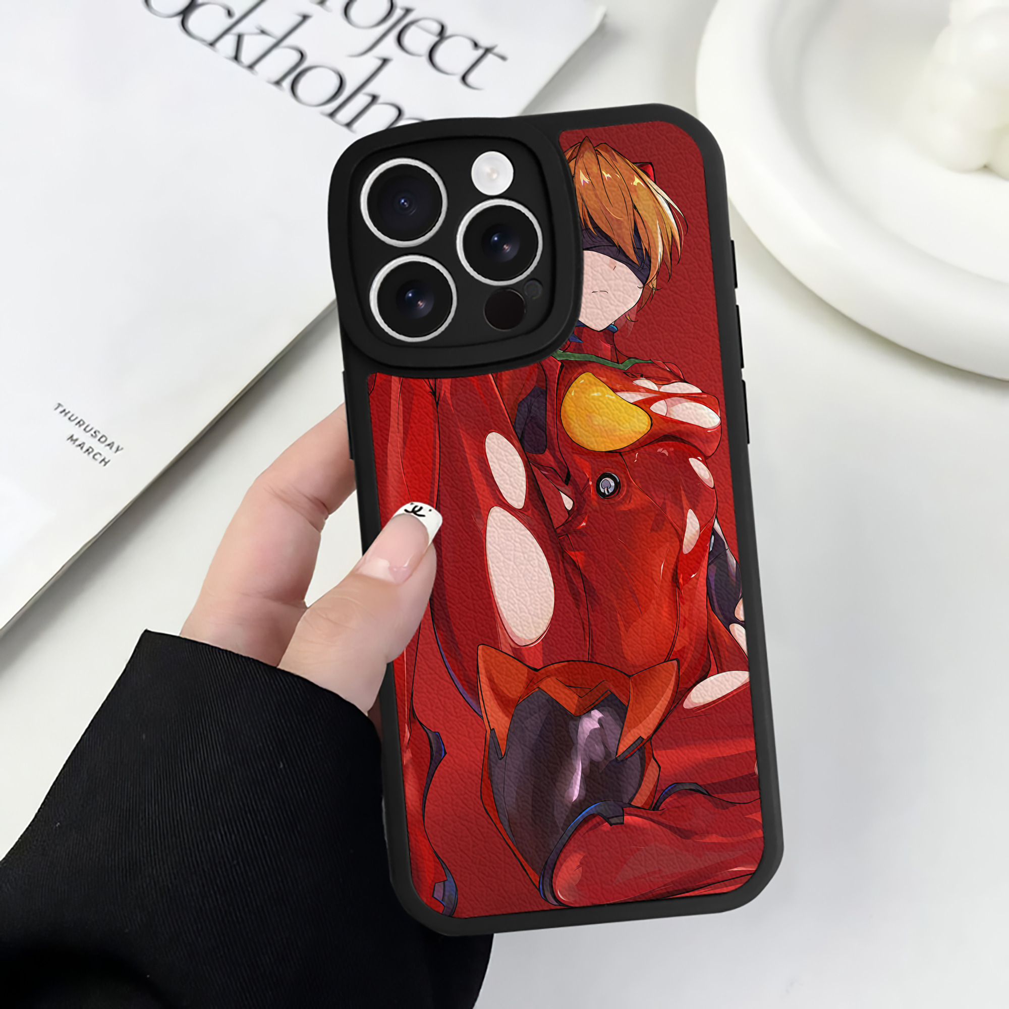 （画像用） EVA 新世紀エヴァンゲリオン 【iPhone 16シリーズ対応】シリコンスマホケース（レザー調） 材質：シリコン